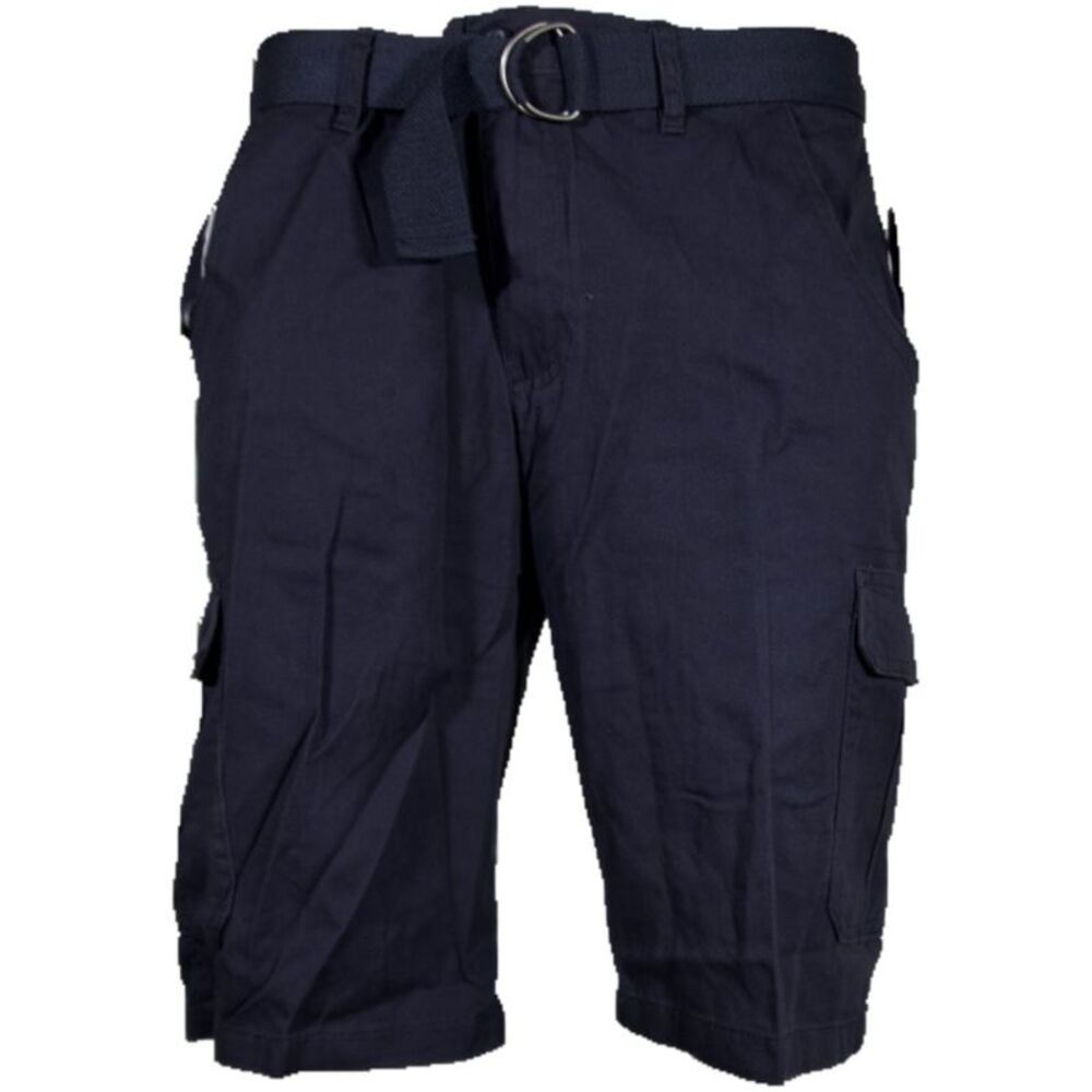 Men's Shorts Belted Adjustable Cargo Casual Lightweight Multi Pocket Bottoms